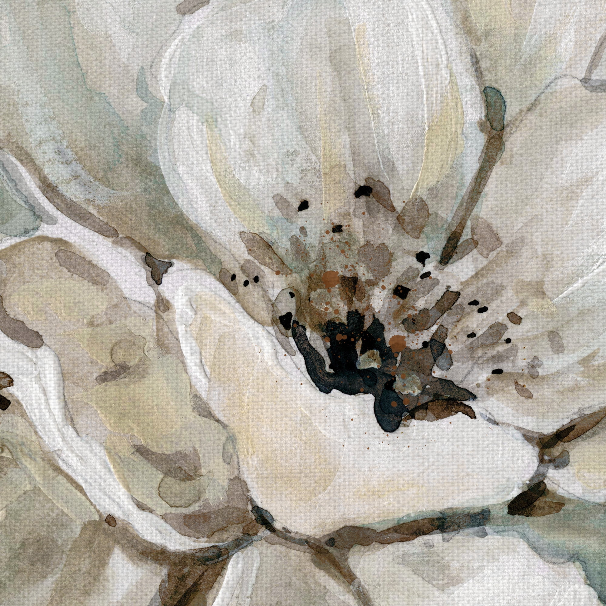 Masterpiece Art Gallery Neutral Bloom I Flower By Carol Robinson Canvas Art Print35" x 35"