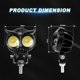 thumbnail image 3 of Luces LED en cápsulas, luces antiniebla blancas y amarillas, haz puntual de 4 pulgadas, 60 W, luces de trabajo para camioneta, camioneta, motocicleta, SUV, ATV, camión, barco, paquete de 2, 3 of 5