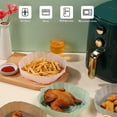 thumbnail image 2 of Deago 2-Pack Square Silicone Air Fryer Liners 7.9" for 4 to 7 QT Reusable Air Fryer Pot Air Fryer Inserts for Oven Microwave Accessories (Gray+Pink), 2 of 8