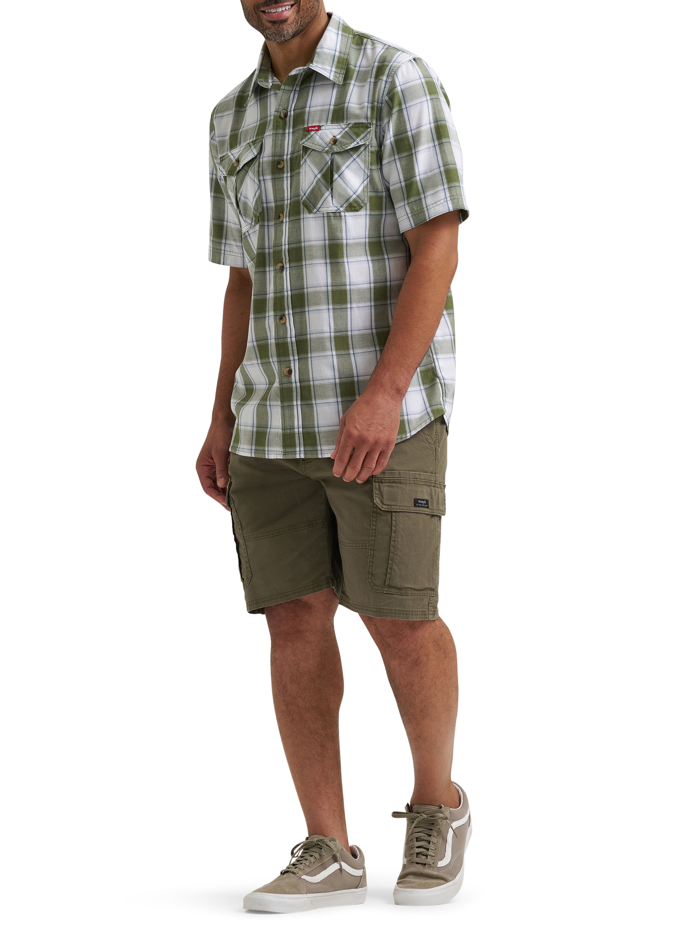 Wrangler® Men's Relaxed Stretch Poplin Shirt, Sizes S-5XL