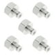 thumbnail image 1 of Conectores de aire de 1/4" hembra para manguera, conector rápido de plástico y metal 1/2" BSPT, 5 piezas tono blanco y plata, 1 of 7