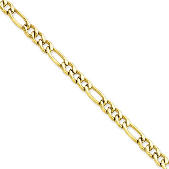 Chisel Stainless Steel Ip Yellow-plated 6.30mm 20in Figaro Chain Necklace