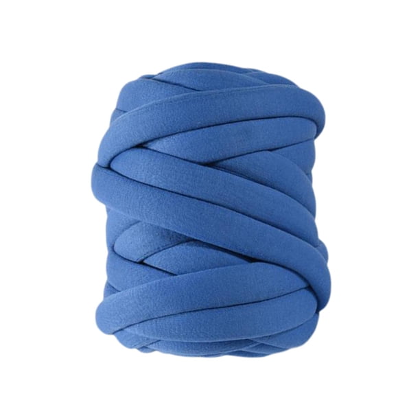 Hilo grueso de 0,55 libras, hilo voluminoso, grueso, para tejer a mano, suave, de 39,4 a 46 pies, hilo gigante para Azul
