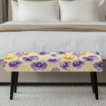 thumbnail image 3 of Jiueut Watercolor Hibiscus Print Dining Bench Cover, Stain Resistant Chair Seat Protector Cover Dustproof Rectangle Bench Cushion Home Decor Accessorie for Dining Room Living Room Kitchen, 3 of 7
