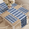 thumbnail image 2 of Ambesonne Navy Table Runner & Placemats, Oriental Patchwork, Placemat 4 pcs + Runner 14"x90", Pale Blue Dark Blue, 2 of 2