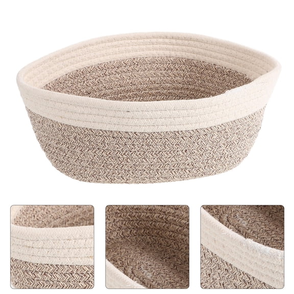 ELAYARD Woven Cotton Rope Storage Basket Multi Home Decorative Container