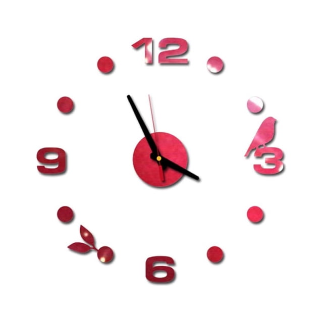 3D DIY Roman Numbers Acrylic Wall Sticker Clock Home Mural Decals Shot Timer Kid Timer Watch Kitchen Timer Mechanical Retro Desk for Adults Kitchen Oven Probe Study Timer for Students Toothbrush Timer