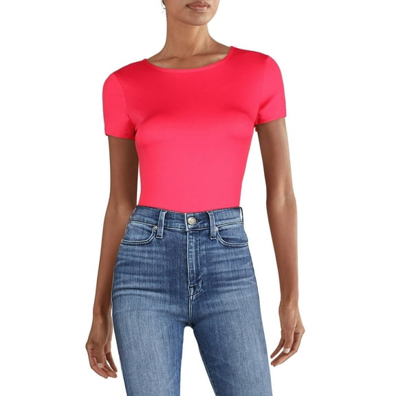 Now This Womens Crewneck Bodysuit Pomegranate XS