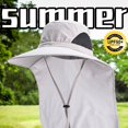 thumbnail image 3 of MesaSe Unisexe Chapeau de Soleil d'Été Hommes Femmes Coton Boonie Chapeau avec Rabat de Cou Extérieur UV Protection Grand Chapeau de Seau de Randonnée Large Bord, 3 of 6