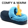 thumbnail image 4 of CHICVOMEY Fur Lined Garden Clogs for Women & Men Slippers Waterproof Winter Warm Fuzzy Slippers for Women Indoor Outdoor House Slippers, 4 of 6