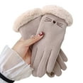 thumbnail image 2 of Herrnalise Gloves For Cold Weather Warm Keep Cold Proof Warm Touchable Screen Winter Thickening Knitting Plush Glove Gifts for Women, 2 of 2