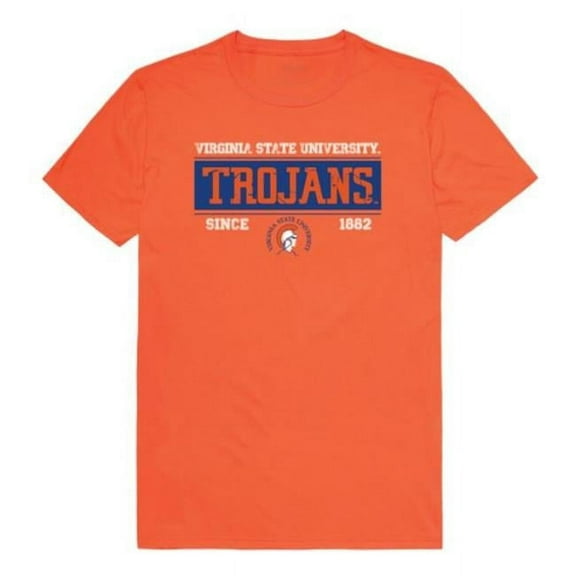 W Republic Virginia State University Trojans College Established T-Shirt, Orange - Large