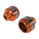 thumbnail image 1 of Protector de caída de rueda de aleación de aluminio y fibra de carbono de 14mm, slider de marco de motocicleta, 48mm 46mm, Naranja, 2 Pcs, 1 of 7