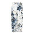 thumbnail image 4 of Lilgiuy Womens Elastic Waist Buttons Printing Thin Stretch Skinny Pants Trousers Cooling Tactical Hiking Pants, 4 of 5