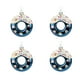 thumbnail image 2 of Adorno Navideño Azul de Plástico para La Punta Del Árbol: Estrella | Decoración Colgante de Donuts, Dulces y Bagels - 4 Adornos de Donuts Azules de 8 Cm (3,15"), 2 of 4