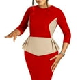 thumbnail image 2 of Women's Autumn/Winter Fashion Elegant Office Pencil Dress Bodycon Dress, 2 of 8