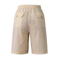 thumbnail image 5 of Miluxas Men's Casual Loose High Waist Drawstring Elastic Waist Solid Shorts with Pockets Clearance Beige XXXL(XXXL), 5 of 8