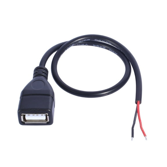 Power Supply Cable 2 Pin USB Female/Male 2Pin Wire Charger Charging Cord Extension Connector Electronic Maintenance