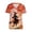 Red, variant on Women's V Neck Short Sleeve Scrub Tops with Dual Side Pockets Halloween Pumpkin Witch Hat Maple Leaf Print Lightweight Loose Fit Nurse Uniform Casual Work Blouse