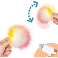 thumbnail image 4 of 12 Pieces Faux Fur Pom Pom Balls Fur Fluffy Pompom Ball with Elastic Loop for Hats Shoes Scarves Gloves Scarves Bag Key Chain Charms Accessories, 4 of 6