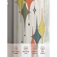 thumbnail image 6 of Multi-Color Diamond Sheer Curtains 63 Inch Length 2 Panels Set Window Treatments, Modern Geometric Middle Century Beige Rod Pocket Semi Curtains for Living Room/Bedroom/Kitchen Décor, 104"W x 63"L, 6 of 7