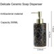thumbnail image 2 of Dispensador de jabón de manos, dispensador de jabón líquido de 10 oz para cocina y baño, botella dispensadora de loción de jabón recargable moderna de cerámica para decoración (oro negro), 2 of 3