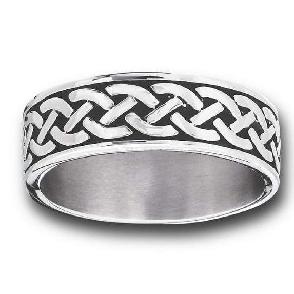 New Men Women Stainless Steel Celtic Knot Braid Wedding Band Ring Size 13