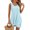 Light Blue, variant on XiYing Dress Shirts for Men, Women's Casual Solid Color Summer Sleeveless Round-Neck Dress with Fold Design, S-Xl,