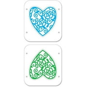 Sizzix 657407 Embosslits Die, Heart English Rose by Scrappy Cat