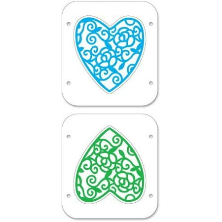 Sizzix 657407 Embosslits Die, Heart English Rose by Scrappy Cat