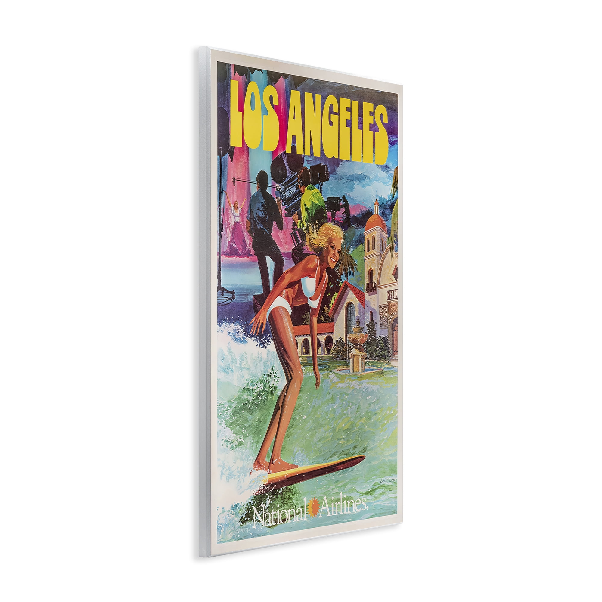 Stupell Industries Vintage Los Angeles Travel Wall Plaque Art, design by Vintage Posters