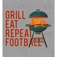 thumbnail image 4 of Grill Eat Repeat Football Youth Heather Gray Jogger Pants-Large, 4 of 4