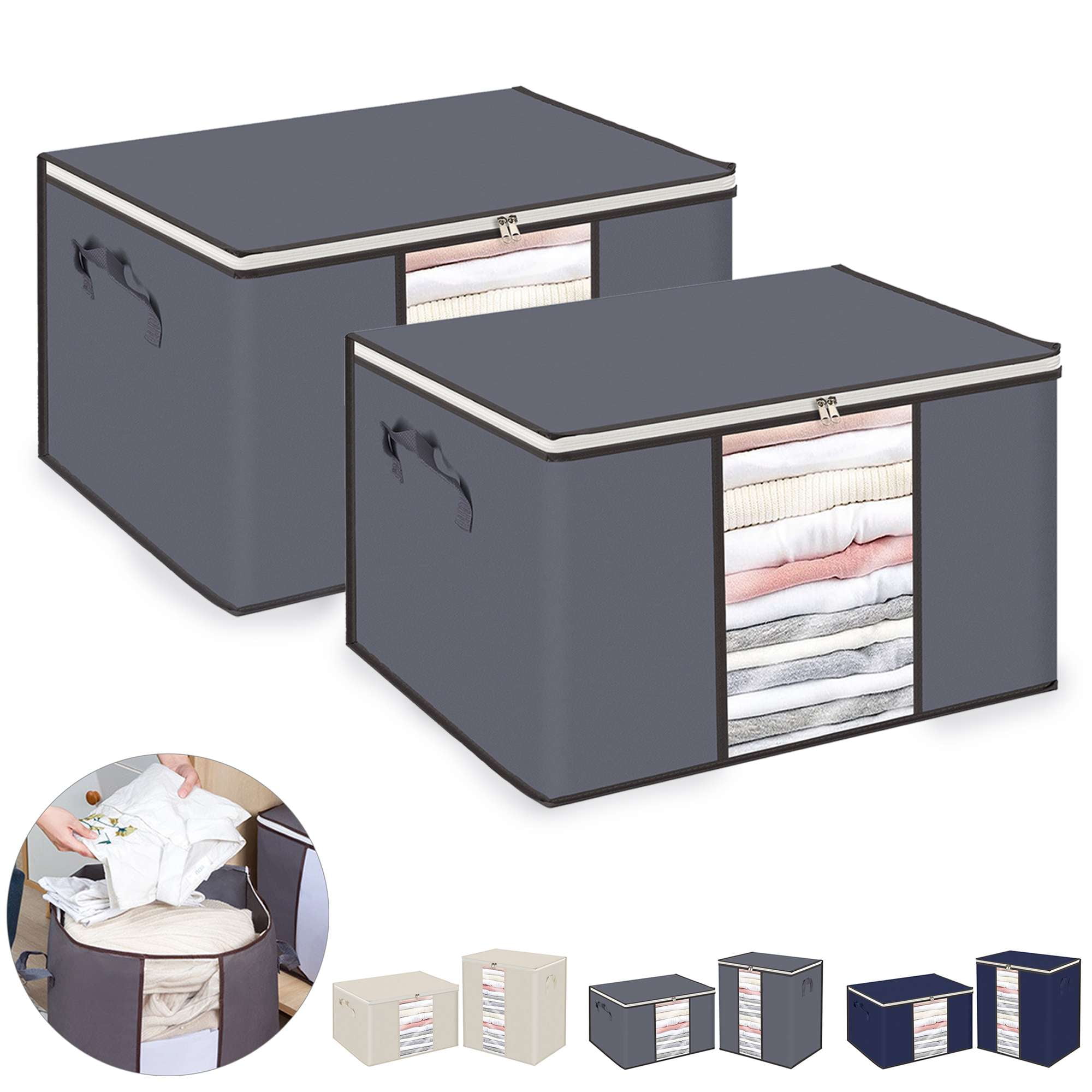 Gustave Foldable Clothes Storage Bags Organizer Large Capacity Closet