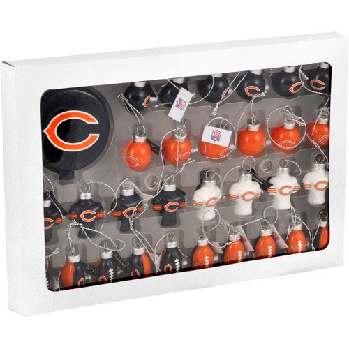Forever Collectables NFL Christmas Ornament Set, Chicago Bears, 31pc