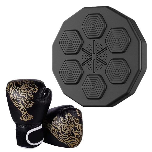 Equipo Boxeo Ygjytge Máquina Boxeo Música Pared Objetivo Con Guantes Negros