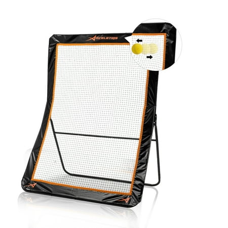 Aceletiqs Lacrosse Rebounder 5x7 Feet Practice Net Screen- Pitchback Throwback Bounce Back Training Wall for Backyard- Portable Design Foldable- for Throwing Shooting Catching Practice