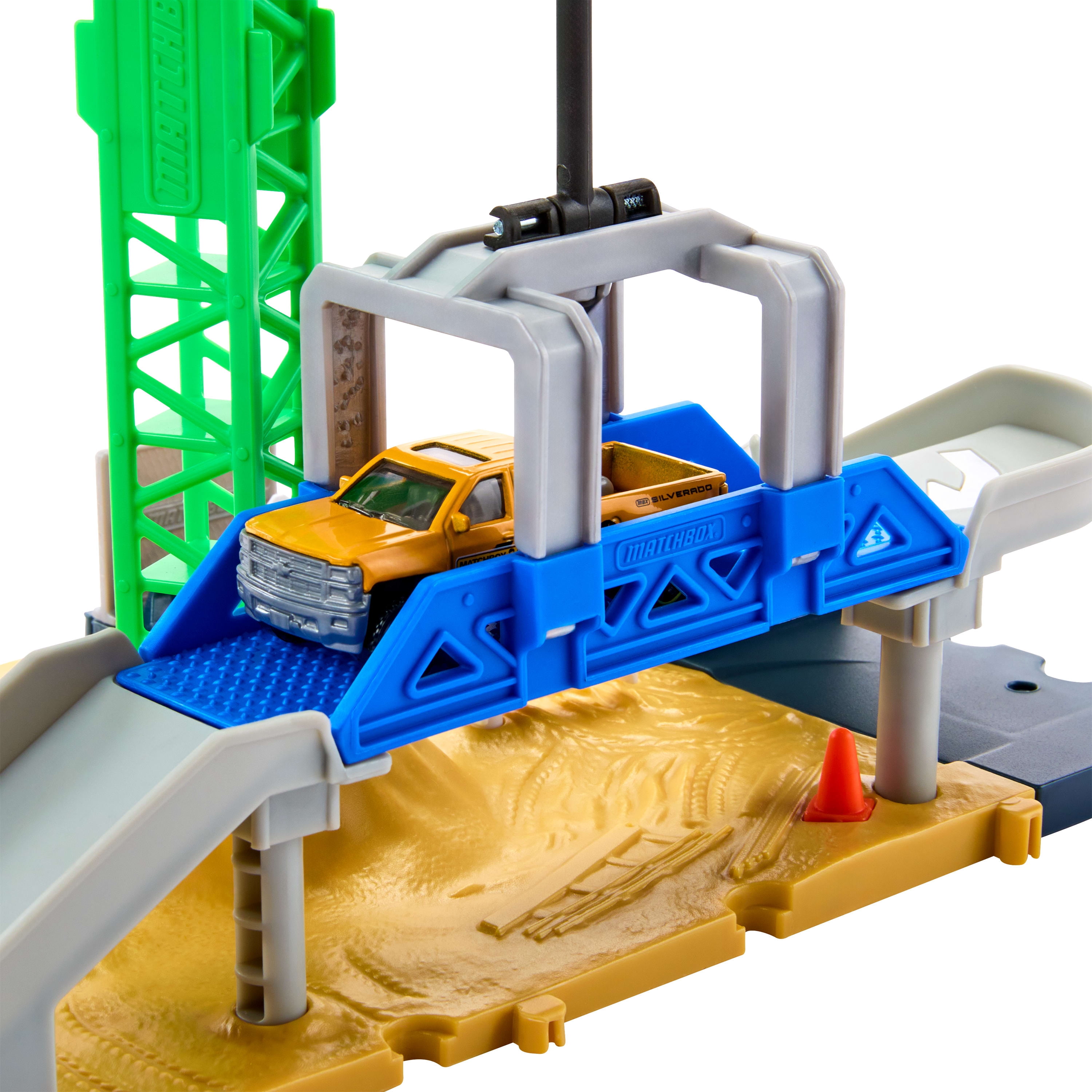 Matchbox Action Drivers Construction Bundle with 4 Toy Vehicles & 4 Accessories [Walmart Exclusive]