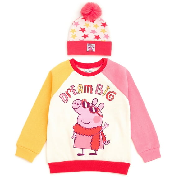 Peppa Pig Fleece Sweatshirt and Hat Toddler to Little Kid