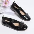thumbnail image 6 of Bkhluea Women Patent Bow Mary Jane Ballet Flats Adjustable Strap Comfortable Footwear For Office Work Party Daily Casual Use, 6 of 7