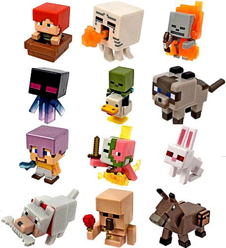 Lot of 9 MINECRAFT Wood SERIES 10 MINI-FIGURE BLIND BOXES New 