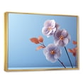 thumbnail image 2 of Designart "Serene Soft Pansy In Minimalist Style" Pansies Floater Framed Wall Art Living Room, 2 of 5