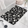 thumbnail image 3 of Halloween Skull Crossbones Flannel Non Slip Door Rugs,Washable Door Mats Indoor,Decorative Door Mats,Dirt-Resistant and Absorbent Doormat for Entrance,Bedroom,Kitchen,Bathroom,23.5"x16", 3 of 5
