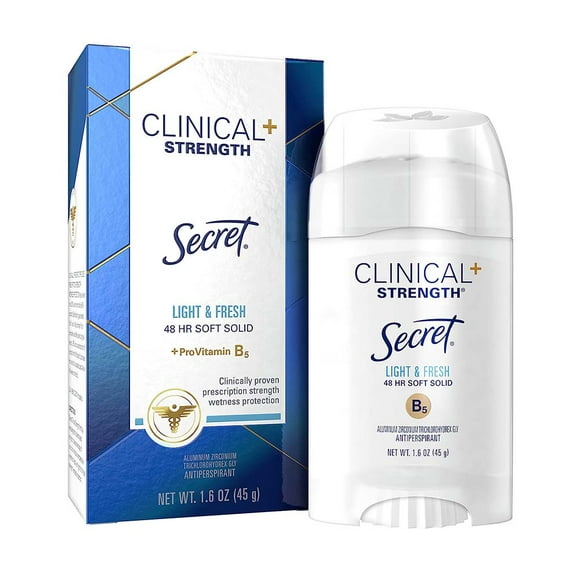 Clinical Strength Light and Fresh Anti-Perspirant Deodorant Stick by Secret for Women - 1.6 oz Deodorant Stick