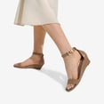 thumbnail image 5 of Women Low Wedge Heel Sandals Open Toe Ankle Strap Buckle Lady Work Casual Shoes, 5 of 6