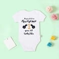 thumbnail image 2 of JAJAHO First Birthday Outfit Baby Bodysuit For Infant Boys Girls Short Sleeve Letter Printed Soft Romper Trendy Onesie, 2 of 7