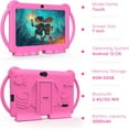 thumbnail image 5 of 2024 Kids Tablet, 7 inch Android 12 Tablet for Kids, 4GB+32GB ROM+1TB Expand Quad-Core Toddler Tablet with Shockproof Case, BT, WiFi, Parental Control, 2MP+5MP Dual Camera, Games, 5 of 7