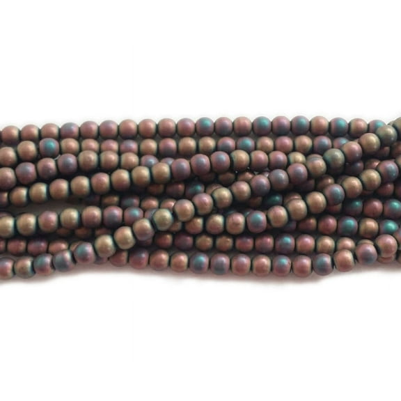 6mm Red Rainbow Hematite Matte Round Beads Genuine Gemstone Natural Jewelry Making