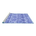 thumbnail image 2 of Ahgly Company Machine Washable Indoor Rectangle Trellis Blue Modern Area Rugs, 2' x 4', 2 of 4