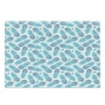 thumbnail image 1 of Pineapple Cutting Board, Foliage Silhouettes Exotic Fruits Eighties Vintage Design Inspirations, Decorative Tempered Glass Cutting and Serving Board, Large Size, Blue and Pale Blue, by Ambesonne, 1 of 1