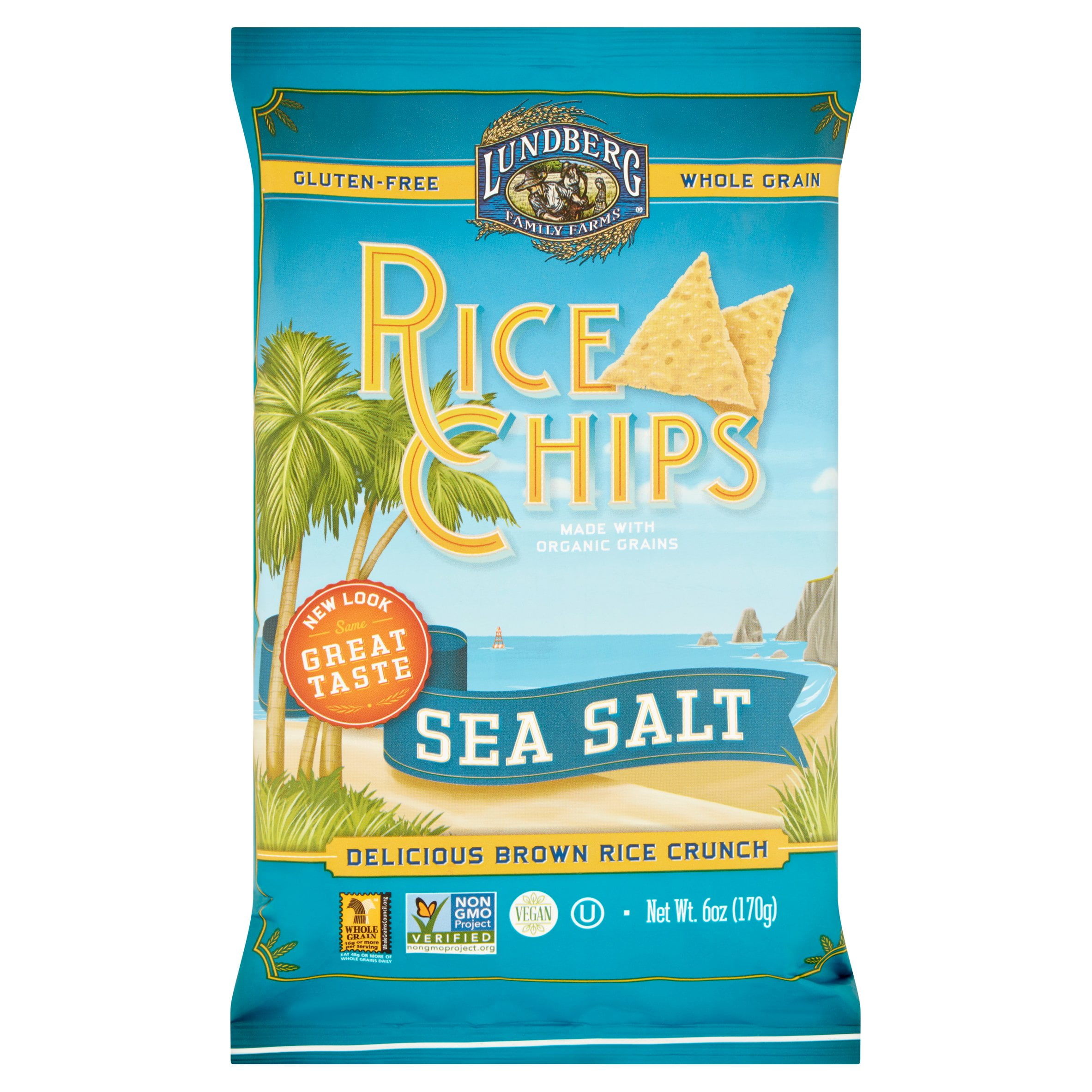 Lundberg Family Farms? Sea Salt Rice Chips 6 oz. Bag